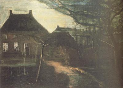 Vincent Van Gogh The Parsonage at Nuenen by Moonlight (nn04) China oil painting art